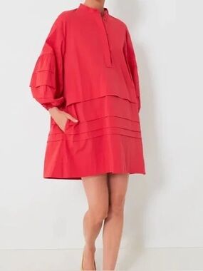 Tuckernuck Bright Red Tiered Mini Dress
